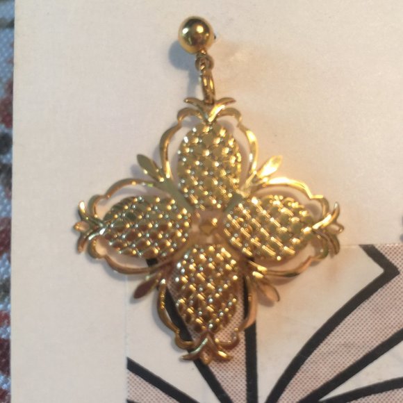 New Leighton Lam Hawaiian Earrings "Hala Hahiki" Pineapple - Picture 5 of 6